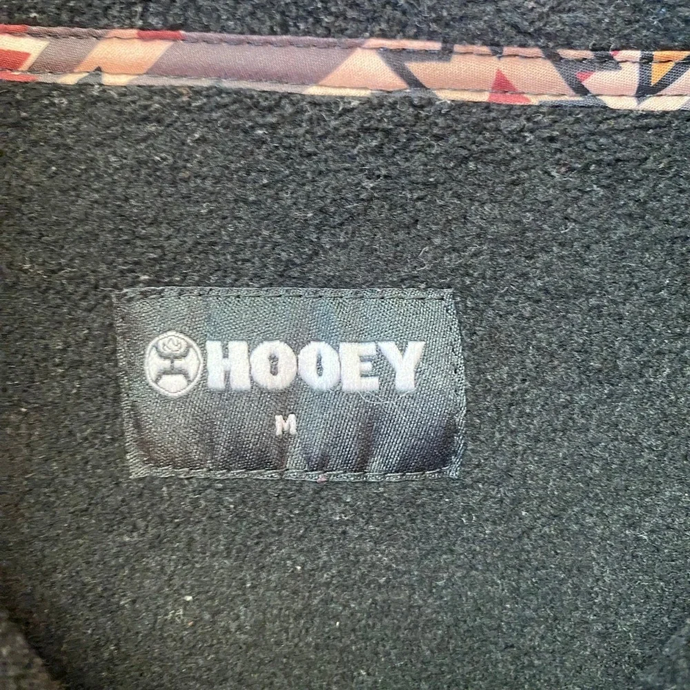 Hooey Mens Southwestern Aztec Print Fleece Full Zip Jacket Black Size M 7066